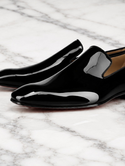 Men’s Black Patent Leather Loafers – Handmade Luxury Slip On Dress Shoes