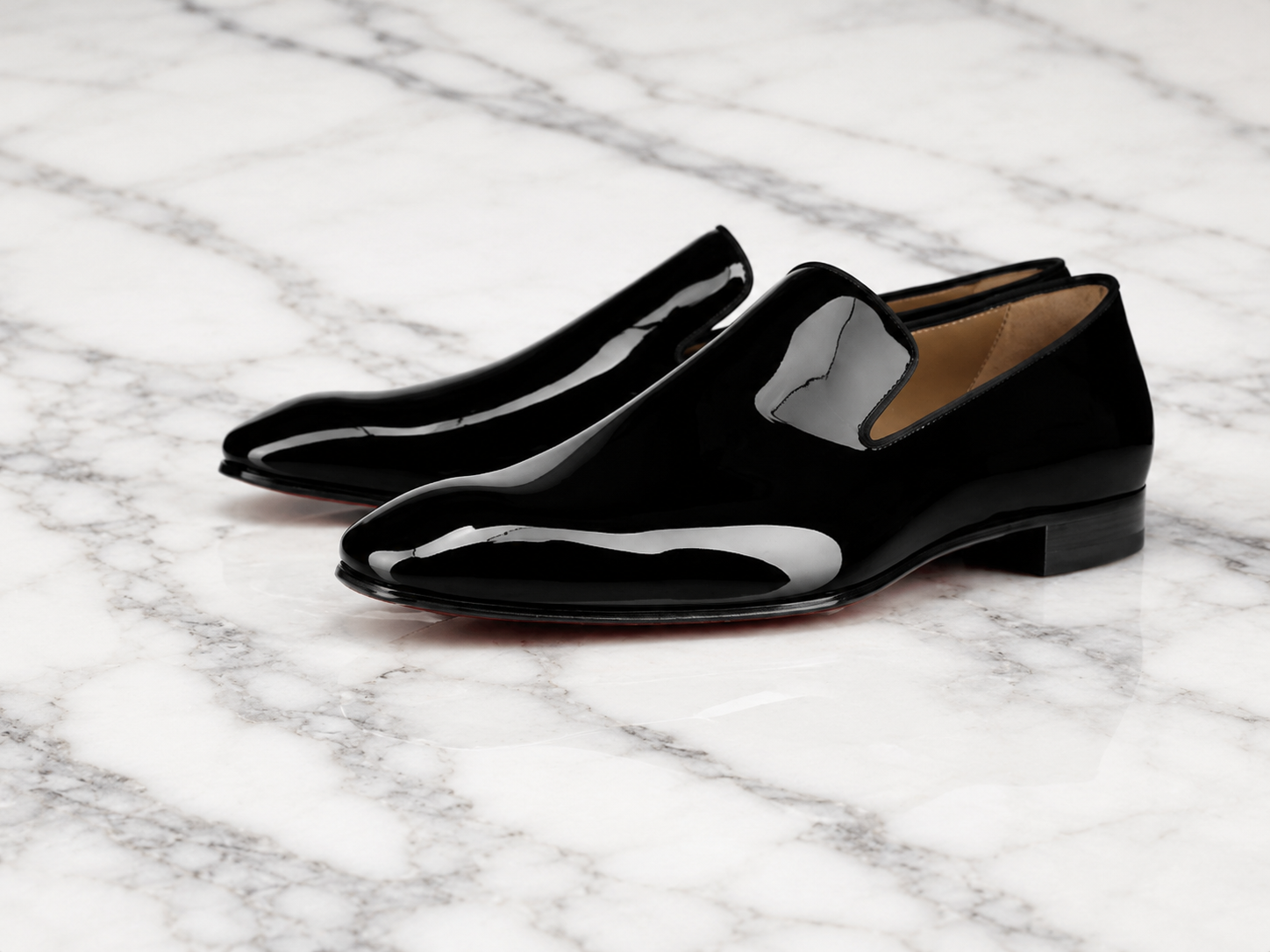 Men’s Black Patent Leather Loafers – Handmade Luxury Slip On Dress Shoes