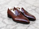 Men’s Brown Leather Penny Loafers – Handmade Luxury Dress Shoes