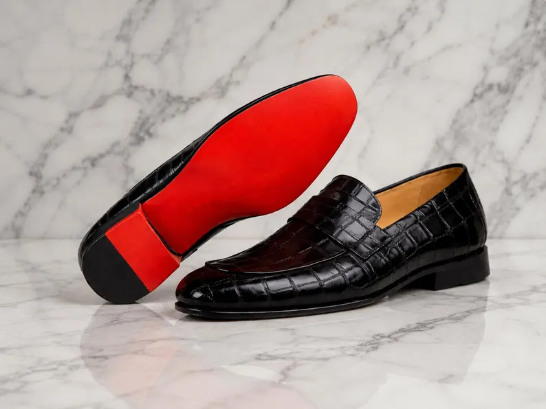 mens black red bottom dress shoes BRUNO MARC Men s Dress Velvet Tuxedo Loafers